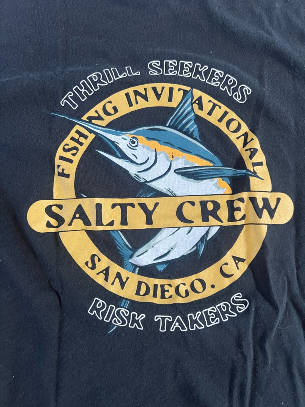 Salty Crew Boys Black T-shirt Size Medium - Picture 5 of 5